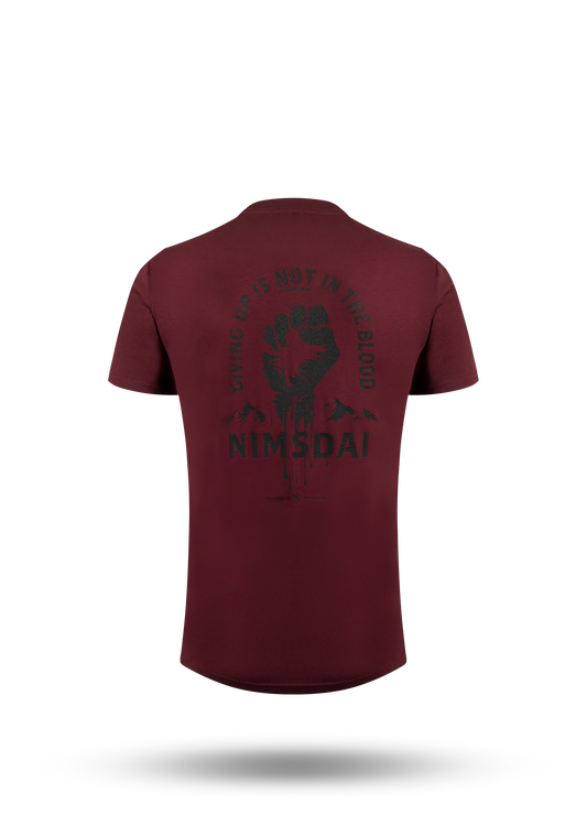 Giving Up Is Not In the Blood - T-Shirt.